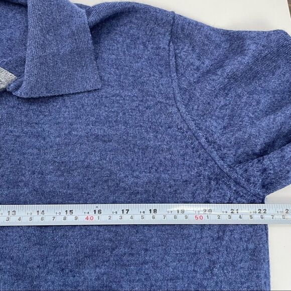Vintage Valentino Wool Blend Polo Sweater Blue - Picture 7 of 13